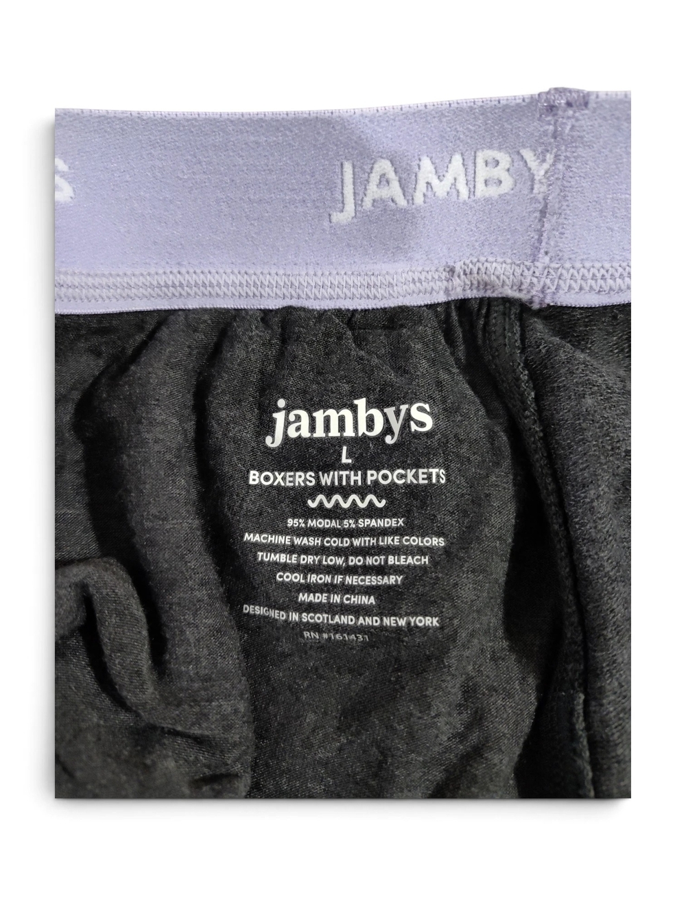 Jamby's Unisex Adults Elastic Waist Pajama Shorts Grey/purple Large Loungewear - Picture 5 of 10